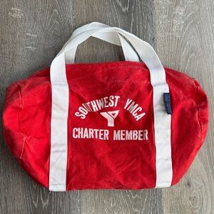 Vintage 70’s Red Southwest YMCA Charter Member Tote Bag 0374